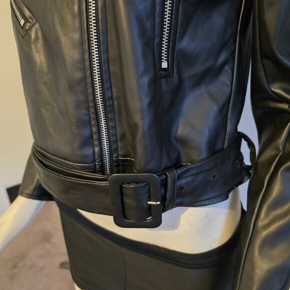 NWOT Princess Polly Moto Faux Leather Jacket - Picture 3 of 10